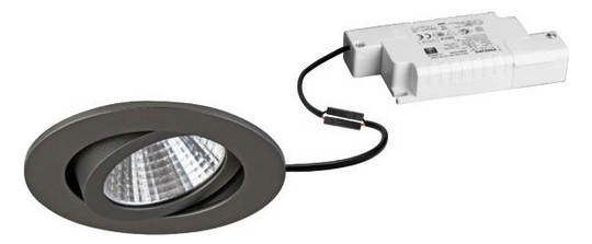 LED-Einbaustrahler 7W 2700K 740lm Konv ti mt 1LED Alu IP20 titan Steck Ø/EB68mm