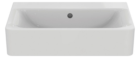 Ideal-Standard Waschtisch Connect Cube ohne Hahnloch, mit Überlauf, 60 x 46 cm, weiß