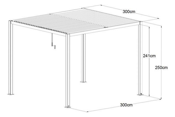 Bild Terrassenürdachung 9m² iokimatisch 3x3 m - floraworld-3