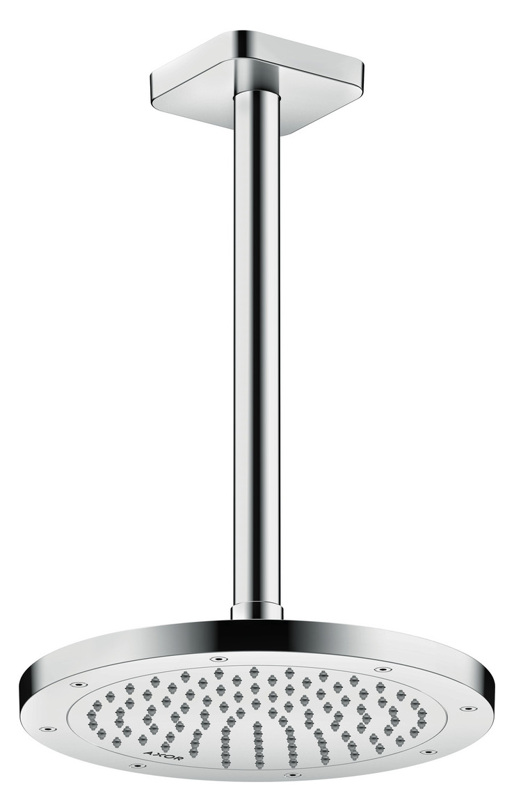 hansgrohe Kopfbrause EcoSmart plus Axor Decken- oder Wandmontage, 245mm, 1jet, chrom