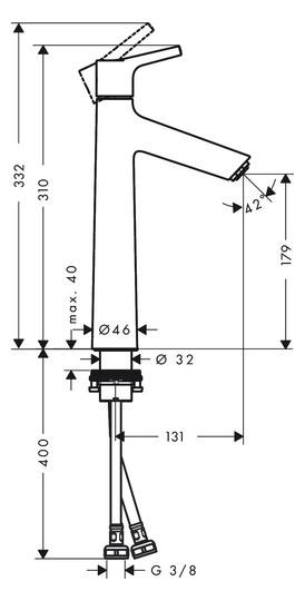 hansgrohe Waschtisch-Einhebelmischer 190 Talis S ohne Ablaufgarnitur, chrom