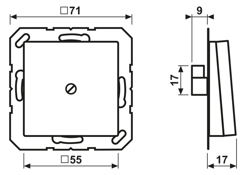Einsatz Kabelausl A aws Schraubbef ohne