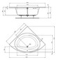 Ideal-Standard Eck-Badewanne i.life 197 x 143 x 45 cm, weiß