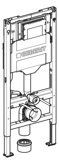 Geberit Wand-WC-Element Duofix für Sigma BH 112 cm, mit UP-Spülkasten 12cm, für Trockenbau