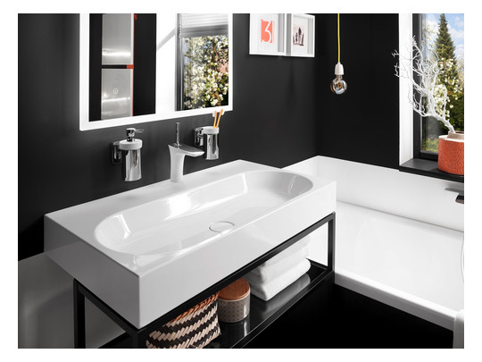 Kaldewei Aufsatz-Waschtisch CENTRO 3058, 90 x 50 x 12 cm, cool grey 90, ohne Überlauf, ohne Hahnloch