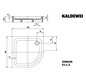 Kaldewei Duschwanne ZIRKON 511-2 80x80x6,5cm, mit Träger, Antislip, schwarz
