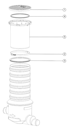 Kessel Probeentnahmeschacht Klasse D, DN 100/150, Ø 400 mm, für Abscheider