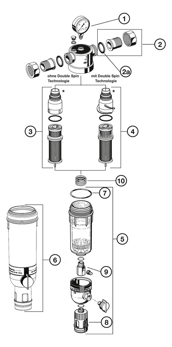 F76S-1-AA-FEINFILTER-GEWINDE 105/135-M.KLARFILTER