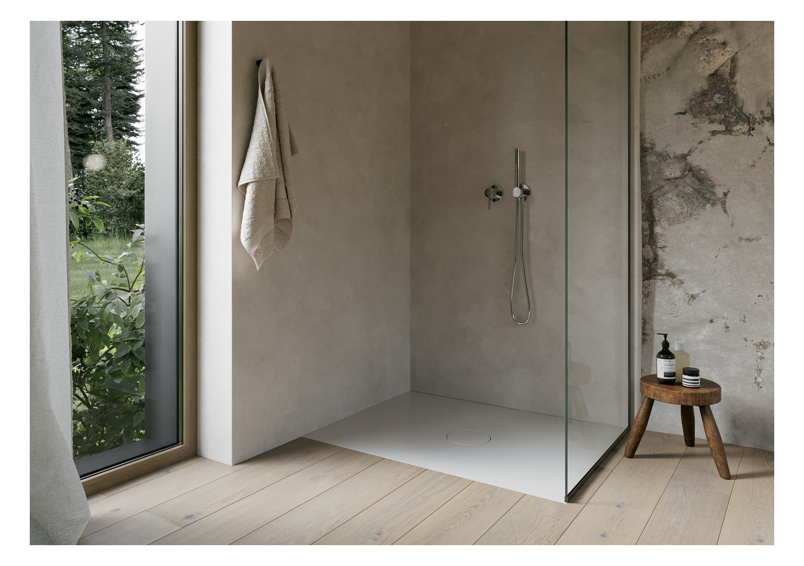 Bette Duschfliese BetteAir 1500 x 1000 mm, flax, Rechteck, glasierter Titan-Stahl