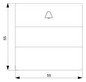 Wippe Schalter DELTAi-sys ws glz Symbol Klingel Mit Beschriftungsfeld