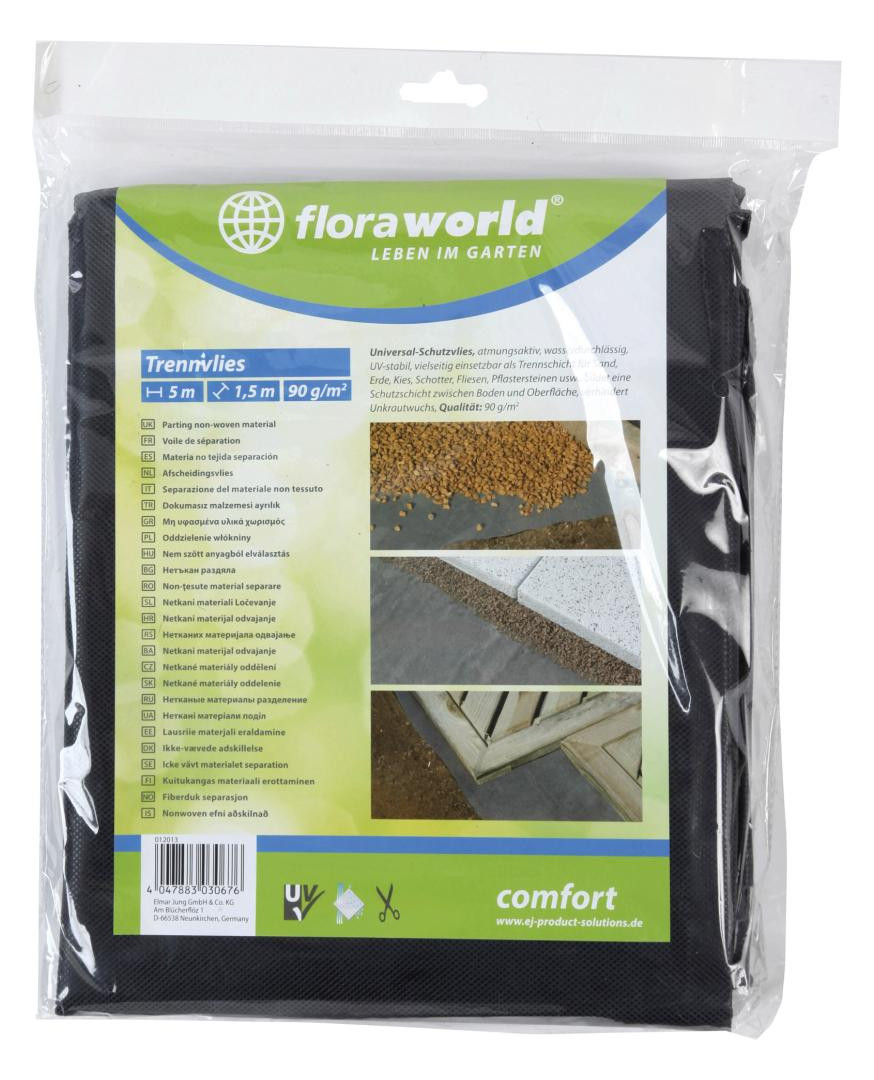 Bild Unkrautvlies 1x5m 90g/qm dunkelgrau - floraworld-0