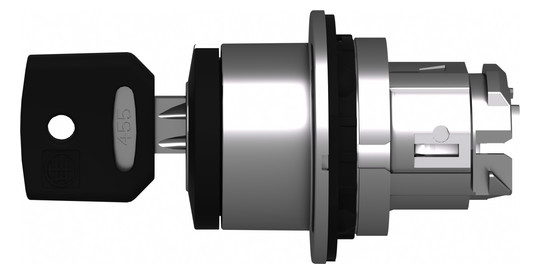 Schlüsselschalter 3stuf rnd Ø30,5mm Tastend