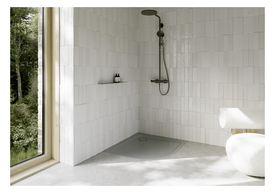 Duschwanne BetteCorner 5401 80x90x3,5cm, Glasur, quartz