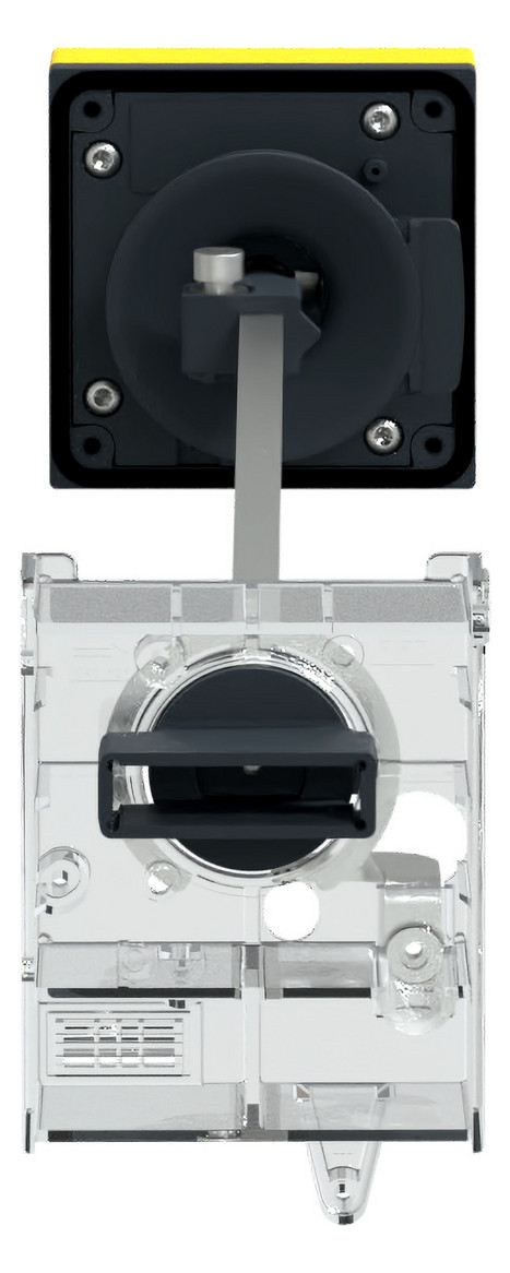 Drehantrieb abschl rt/ge Achsverläng Verriegelung Mit Griff rot/gelb