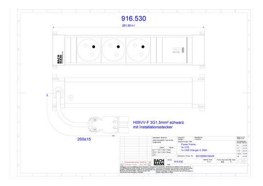 Bachmann POWER FRAME M 3xUTE     916.530 