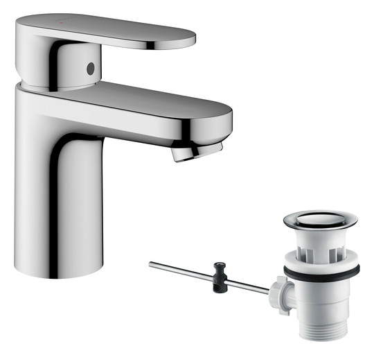 hansgrohe Waschtisch-Einhebelmischer 70 Vernis Blend mit Zugstangen-Ablaufgarnitur, chrom