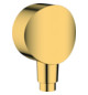 hansgrohe Wandanschluss Fixfit mit Rückflussverhinderer, polished gold optic