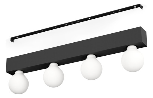 EGLO Wandleuchte/4 E27 Schwarz    900517 