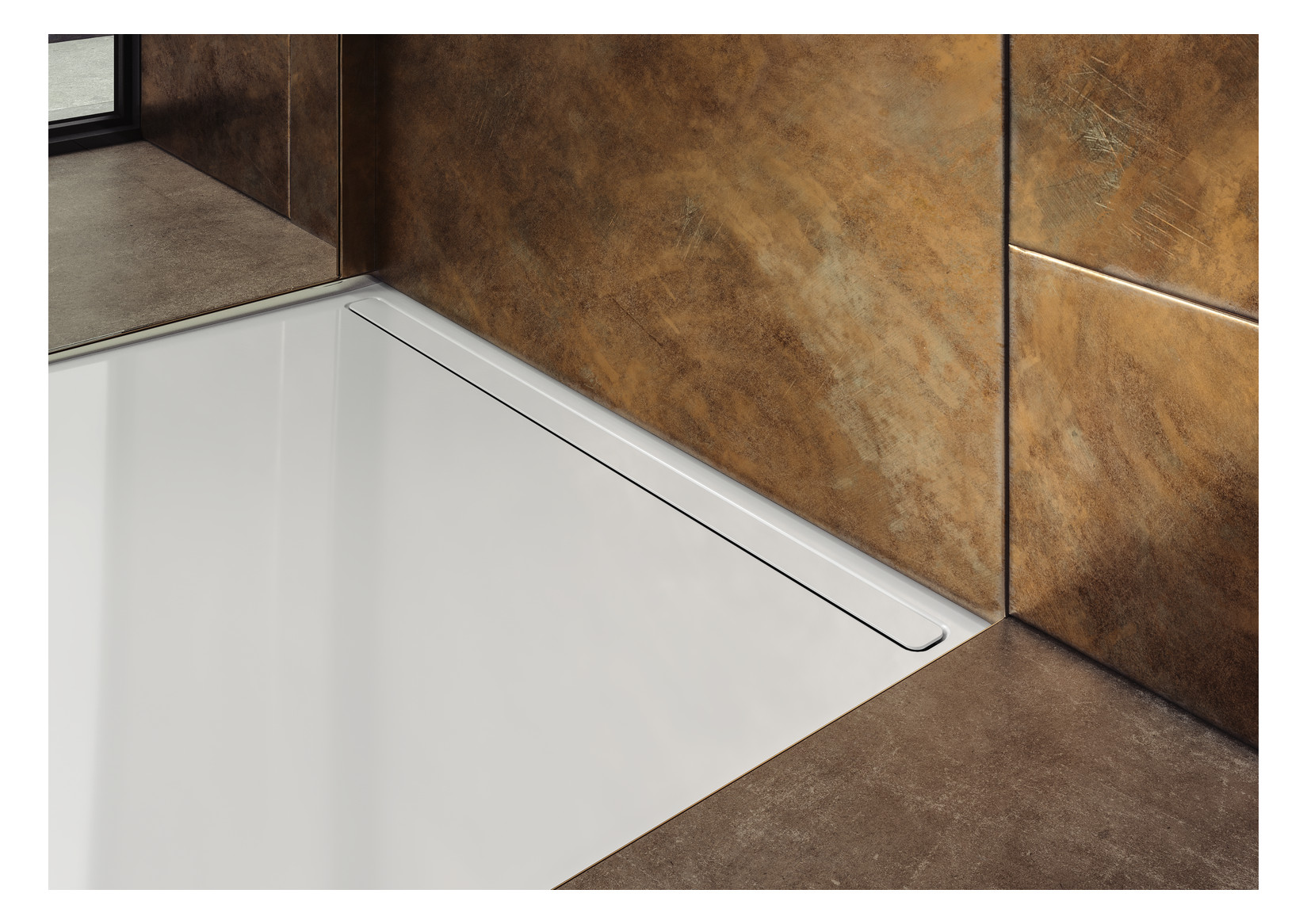 Kaldewei Duschwanne NEXSYS 2625 80x160cm, bodeneben, schwarz