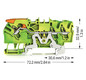 Schutzleiter-Reihenklemme 0,25-4qmm gn/ge 1Etage Hutschiene TH35