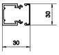 Leitungsführungskanal Kst 30x30x2000mm lgr unbeh LF-K 720qmm RAL7035