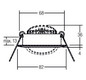 LED-Einbaustrahler 6W 3000K 630lm Konv ws glz 1LED Alu IP20 RF:hochglänzend