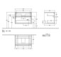 V&B Waschtischunterschrank Collaro 80x54,8x50cm, Waschtisch mittig, truffle grey
