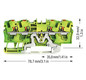 Schutzleiter-Reihenklemme 0,5-6qmm gn/ge 1Etage Hutschiene TH35