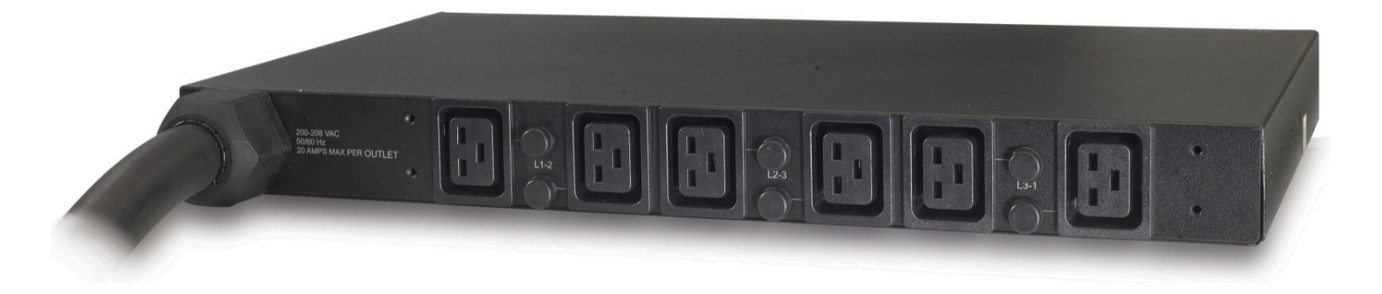 Rack-Stromverteilung 1HE 6xC19 208V Mit Sicherung Schaltbar