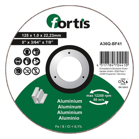 fortis-Trennscheibe ALU-NE, gerade - 125x1,0mm