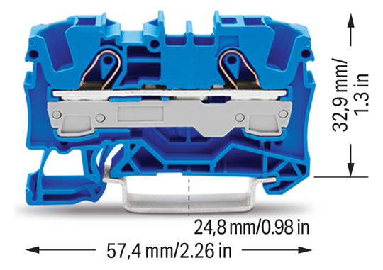Reihenklemme 0,5-6qmm Serie 2006 1Etage 2kl bl 41A Hutschiene TH35