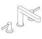 hansgrohe 3-Loch-Waschtisch-Armatur 110 Finoris mit Push-Open-Ablaufgarnitur, mattschwarz
