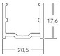 Alu-Profil si IP00 1000x20,5x17,6mm Zubehör