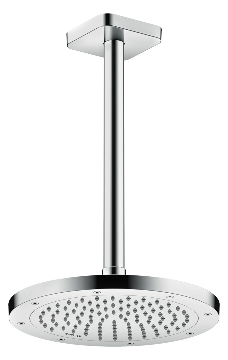 hansgrohe Kopfbrause EcoSmart plus Axor Decken- oder Wandmontage, 245mm, 1jet, chrom