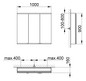 KEUCO Spiegelschrank Royal Modular 2.0 1000 x 900 x 160 mm, ohne Steckdose, Wandvorbau, 3 Türen