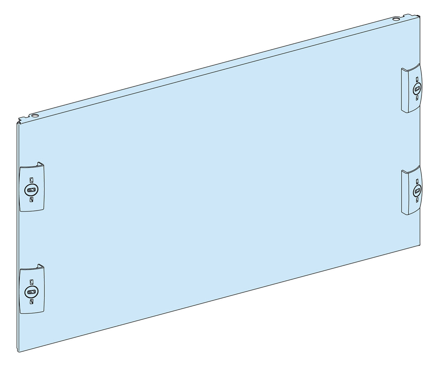 Schrank-Frontplatte 12HE B500xH600mm ST pulverbesch