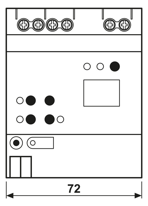 Schnittstelle DALI KNX REG 110-240V LED 4TE m.LED-Anz IP20