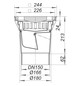 Dallmer Hof-/Parkdeckablauf 606.0 DN 150, Gussrost, Belastungsklasse A