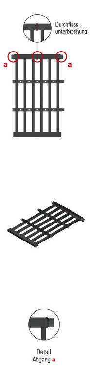 aquatherm Heiz-Kühlregister black 32 x 325 cm = 1,04 qm, Muffe links/rechts, einseitiger Schweißanschluss