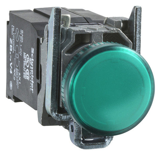 Leuchtmelder komplett 1f LED UC rnd fl Ø22,5mm gn IP65
