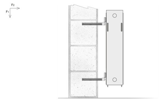 Wemefa Allzweck-Bohrkonsole RHE Nr. 670, L 100 mm, für Plattenheizkörper mit/ohne Aufhängelaschen