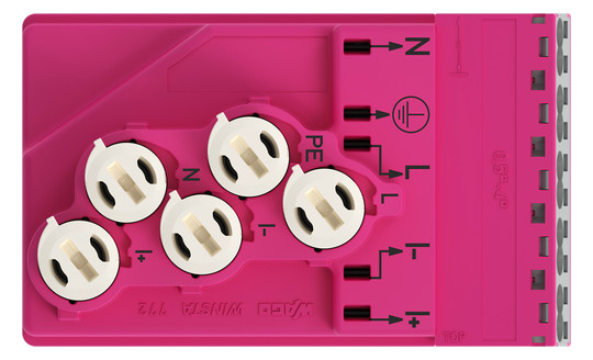 Flachleitungsadapter 5p 0,5-4qmm 400V 25A Einspeisung Federzugans hfr