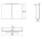 EMCO Aufputz-Lichtspiegelschrank mee 1000x746mm, 2-türig, Aluminium
