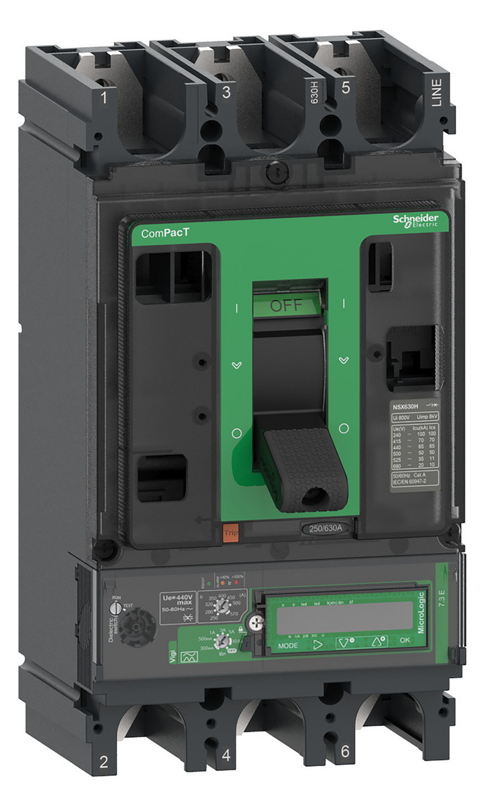 Leistungsschalter 570A 3p 250-570A/In m.UnterSpgsausl Motorantrieb optional