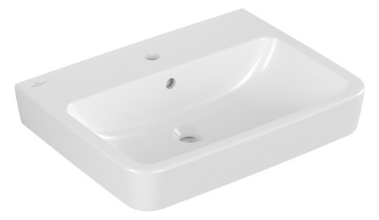 V&B Waschtisch O.Novo 60x46cm, eckig, mit Hahnloch, mit Überlauf, weiß C-plus