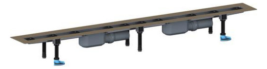 Dallmer Duschrinne CeraLine Plan F Duo 2000, L1 2000/L2 2100/L3 800 mm, DN 50