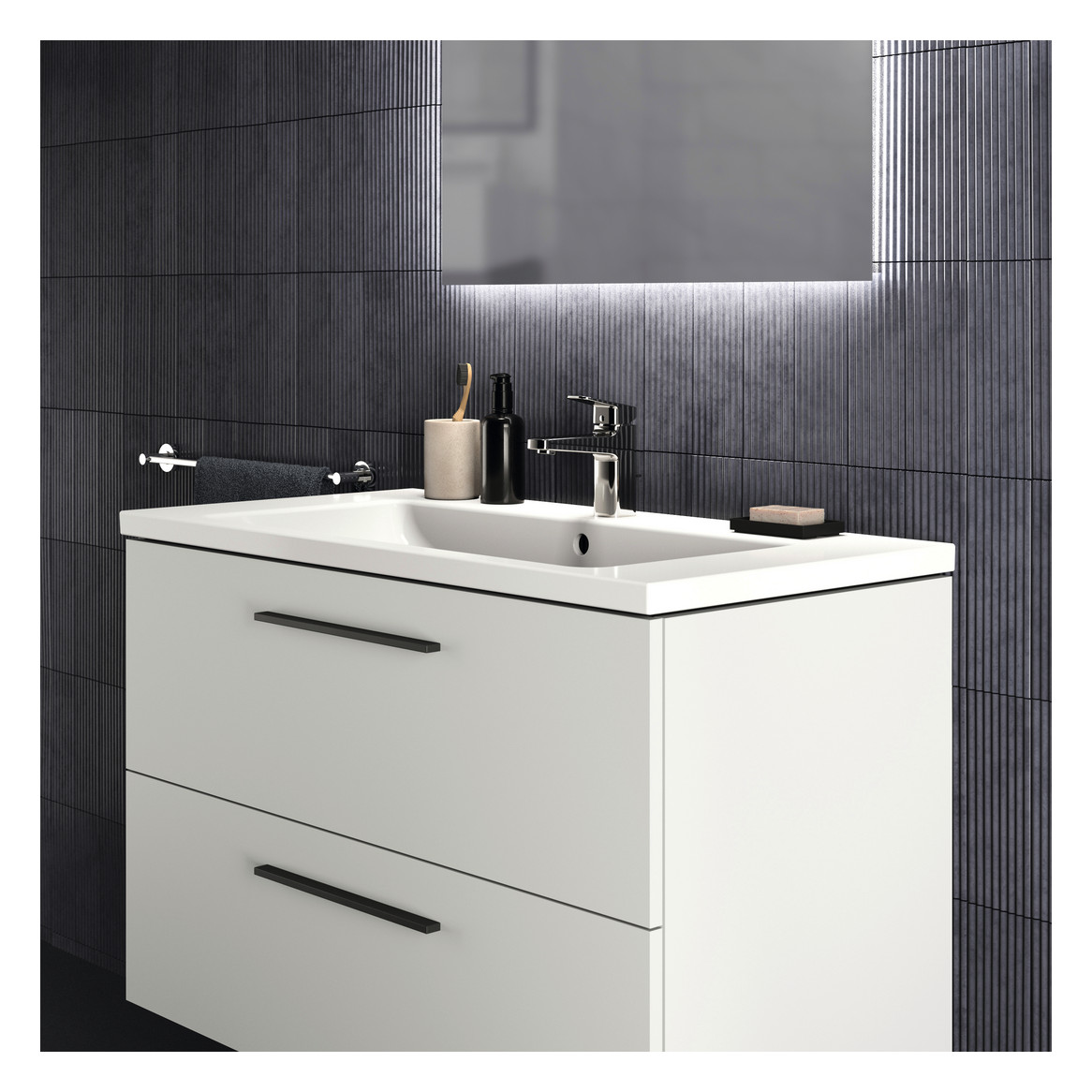 Ideal-Standard Möbel-Waschtisch i.life B 101x51,5x18cm, mit Hahnloch/Überlauf, weiß