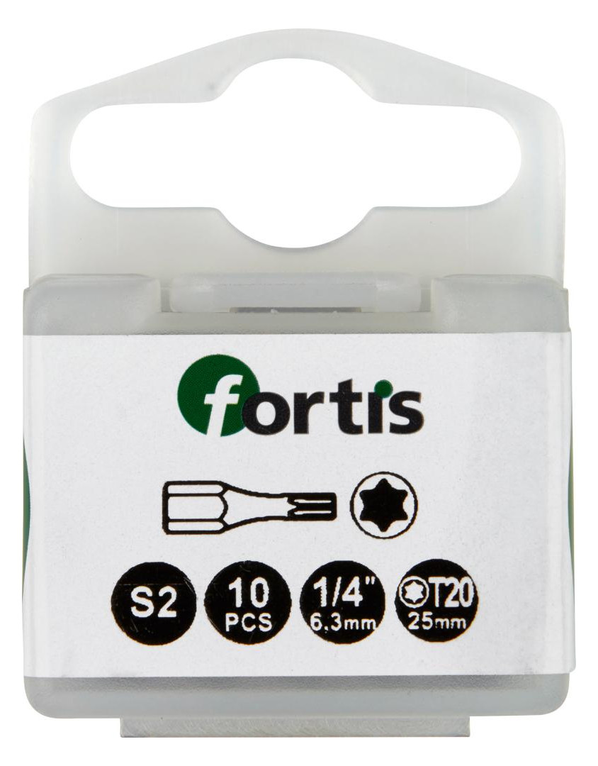 Bild Bit Torsion 1/4"" DIN3126 C6,3 T20x25mm 10er Pack FORTIS-0