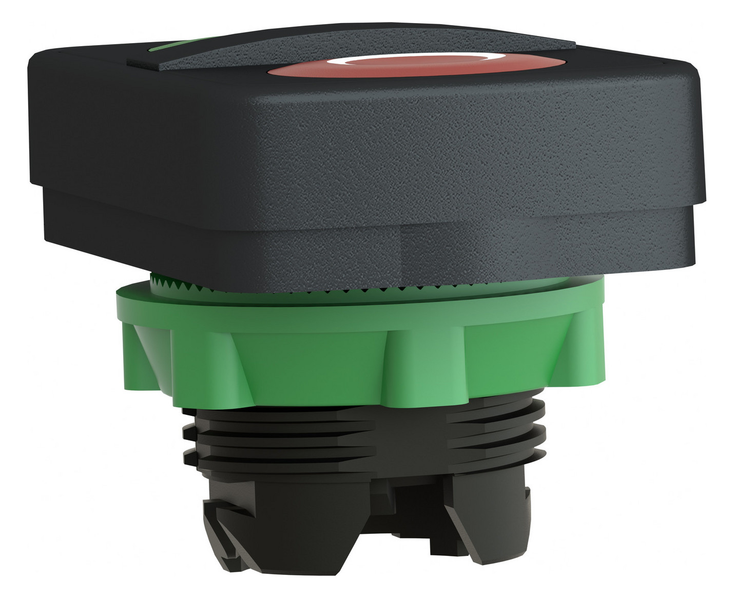 Drucktaster Front 2f rt/gn Ø22,5mm IP66 rechteck Tastend