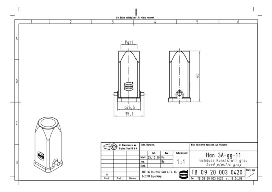 HART Tüllengehäuse           09200030420 